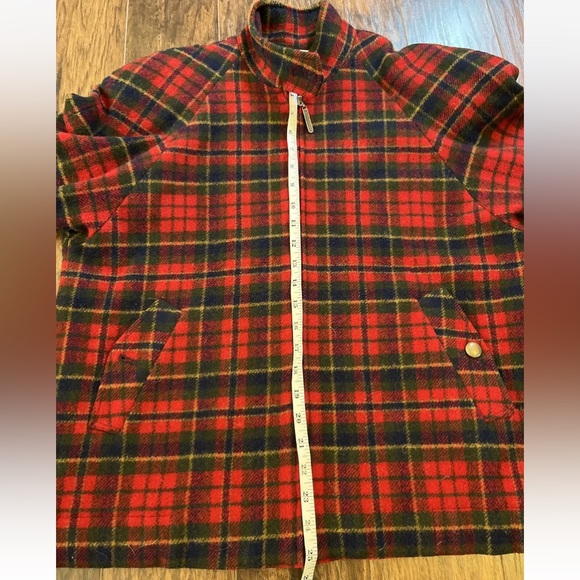 Vintage Pendleton Red Plaid Wool Full Zip Jacket - Picture 6 of 10